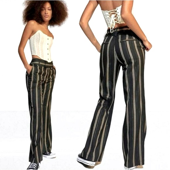 Urban Outfitters Pants - Urban Outfitters Y2K Marcella Striped Flare Trousers